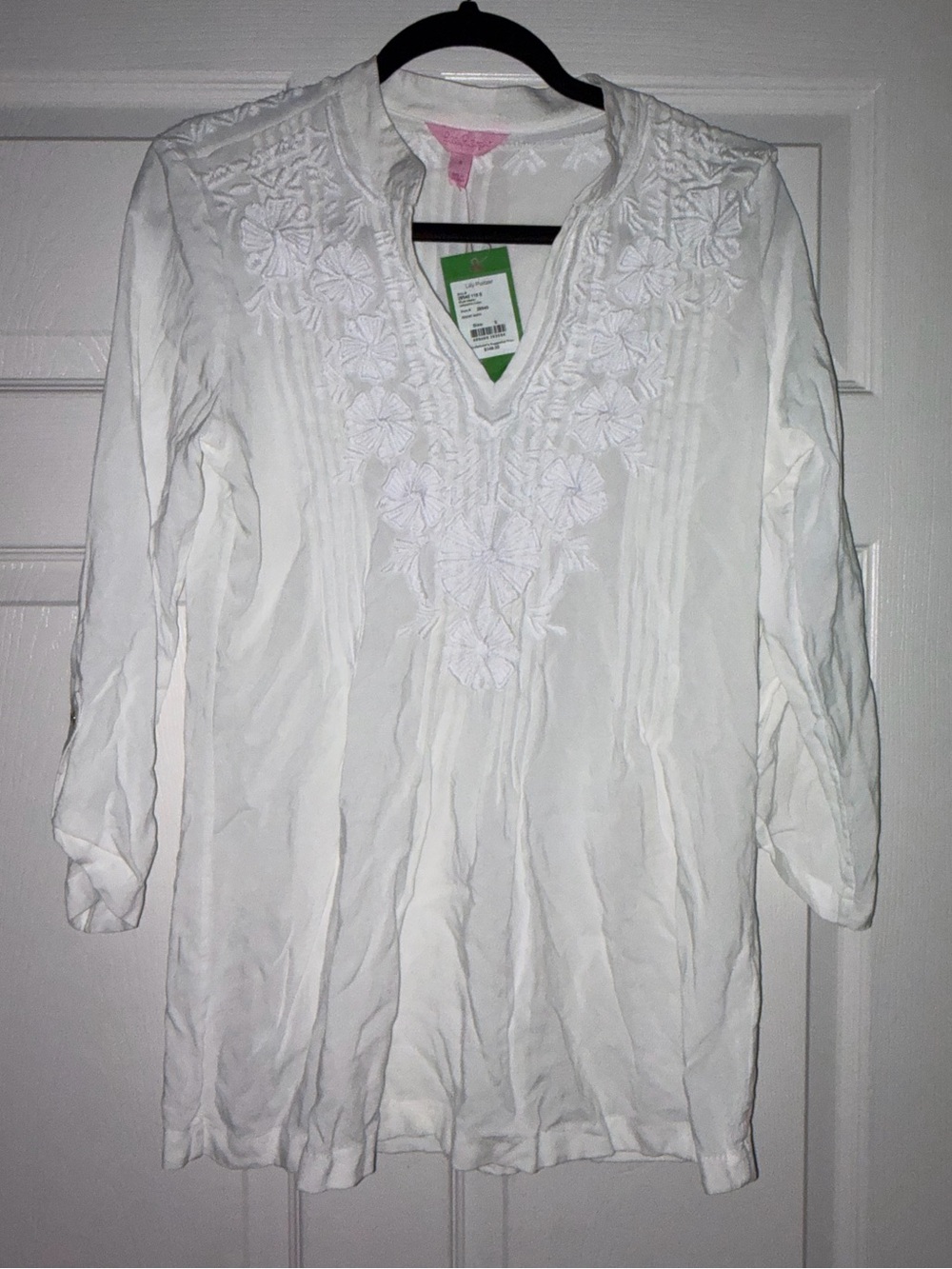 NWT SMALL Sarasota tunic top shirt white resort blouse Lilly Pulitzer